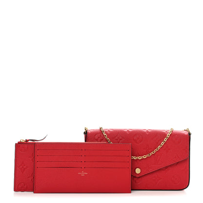 Louis Vuitton Empreinte Pochette Felicie Chain Wallet Scarlet 1 of 10