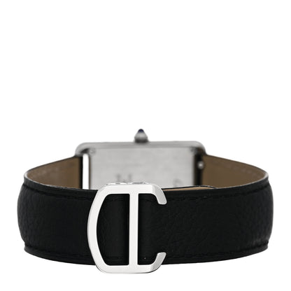 Cartier Stainless Steel Calfskin 27mm Tank Solo Quartz Watch 3 of 5
