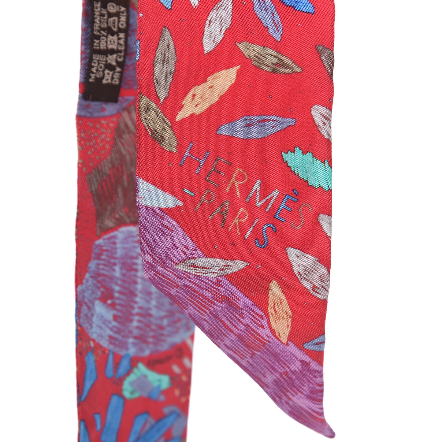 Silk Chacun Fait Son Nid Twilly Rouge Bleu Violet
