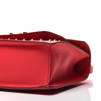 MCM Calfskin Studded Small Patricia Satchel Chinese Red 11 of 11