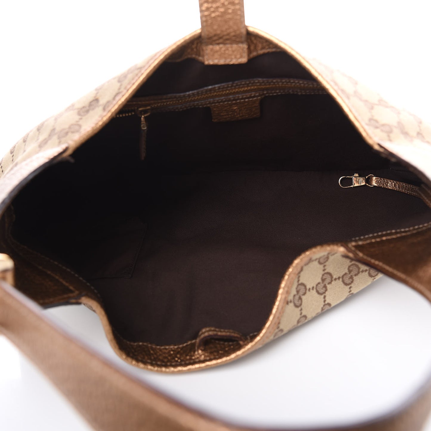 Monogram Punch Hobo Gold