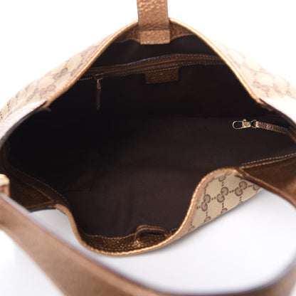 Gucci Monogram Punch Hobo Gold 5 of 11