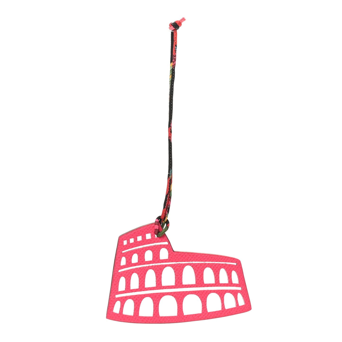 Togo Epsom Petit H Colosseo Bag Charm Colvert Rose Tyrien