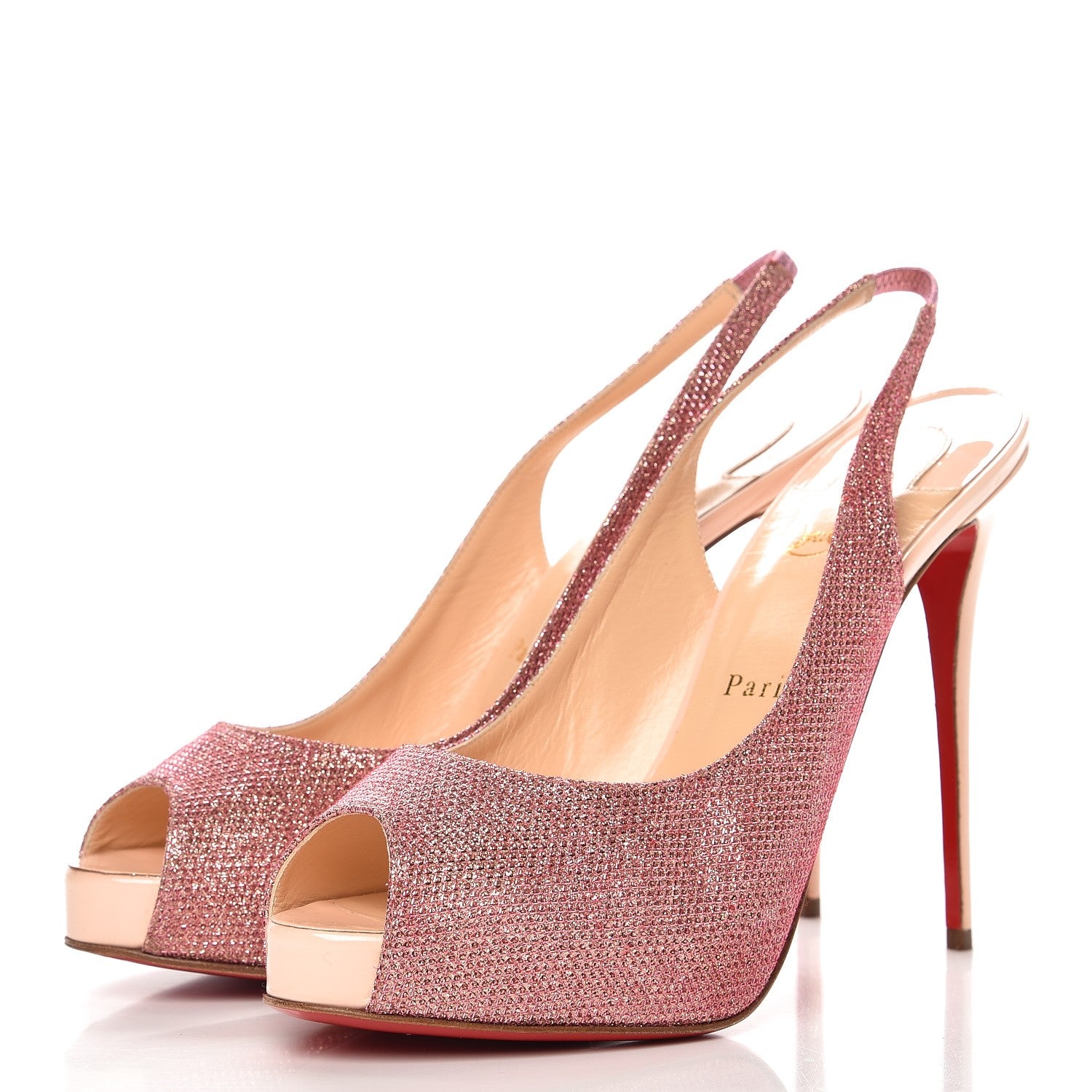 Christian Louboutin Glitter Hyper Prive 120 Pumps 41 Pink 2 of 8