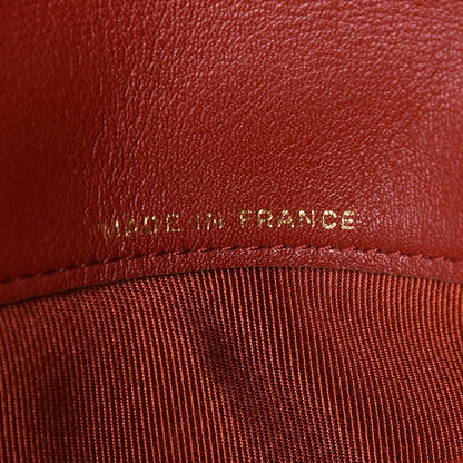 Chanel Aged Calfskin Quilted Reissue Yen Wallet Red 7 of 9