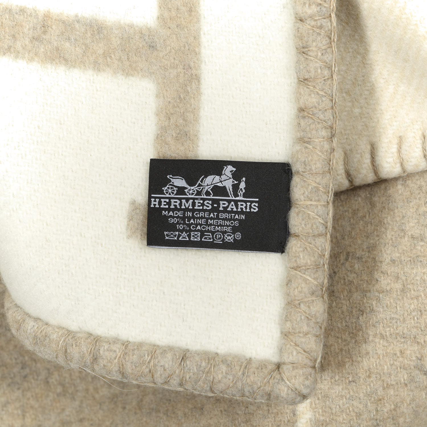 Hermes Wool Cashmere Avalon III Blanket Coco Camomille 3 of 3