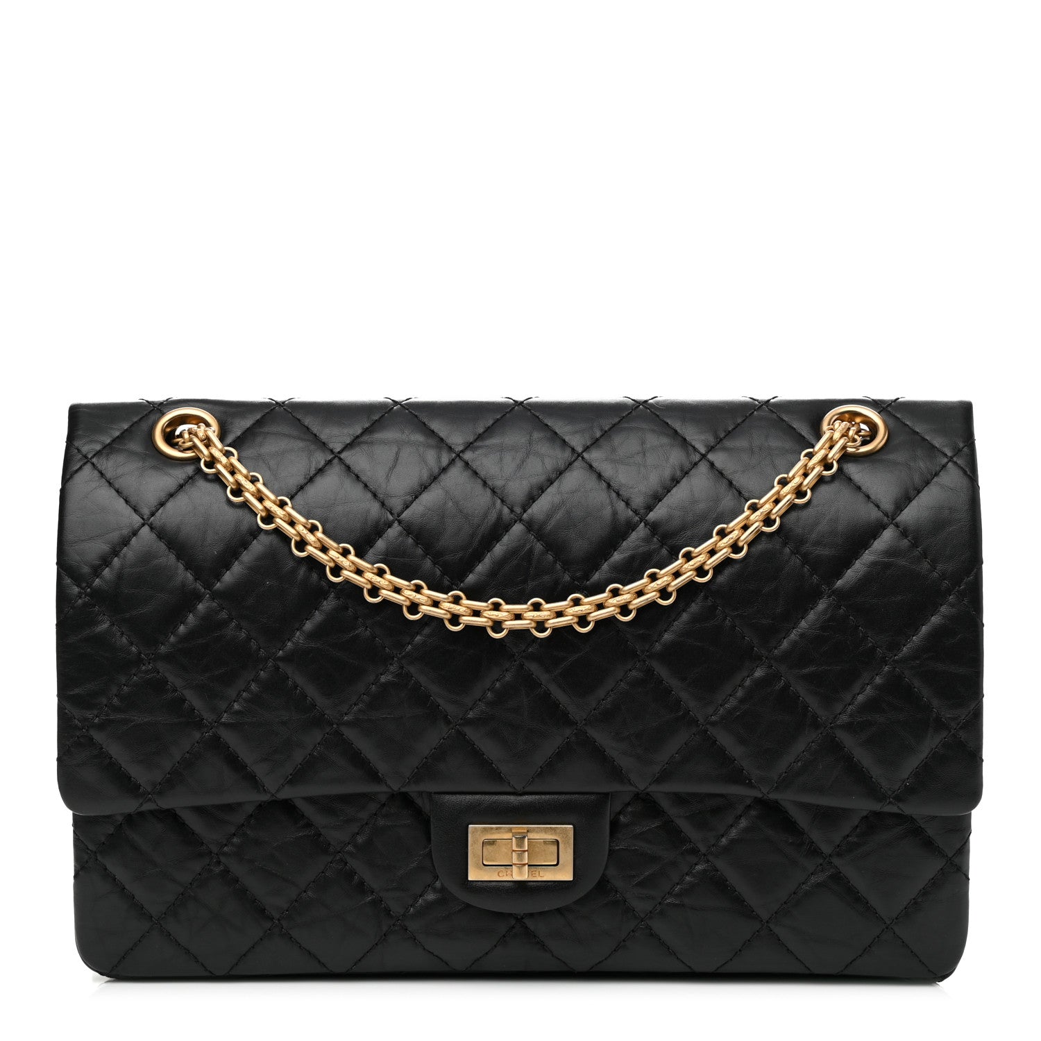 Chanel Aged Calfskin Quilted 2.55 Reissue 226 Flap Black 1 of 13