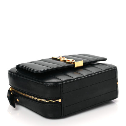 Saint Laurent Lambskin Matelasse Monogram Vicky Camera Bag Black 3 of 5