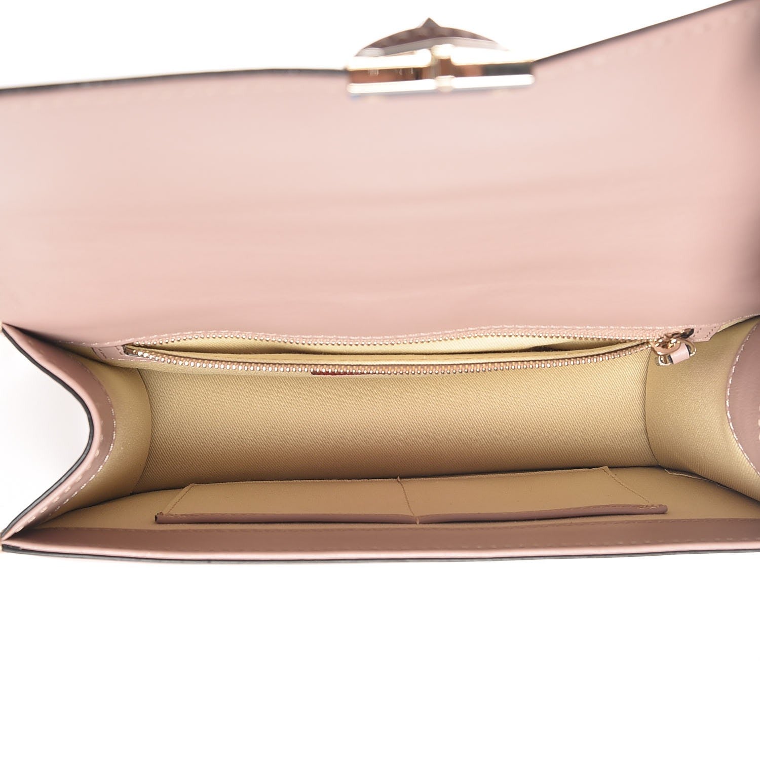 Valentino Garavani Vitello Medium Glam Lock Rockstud Flap Poudre 5 of 7