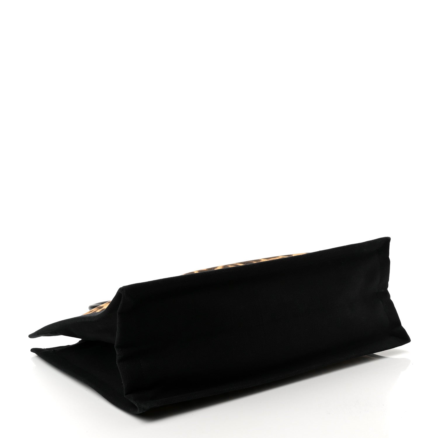 Saint Laurent Canvas Calfskin Leopard Print Rive Gauche Noe Tote Natural Black 4 of 10