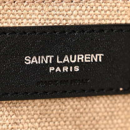 Saint Laurent Linen Calfskin Rive Gauche Tote Greggio Natural 6 of 11