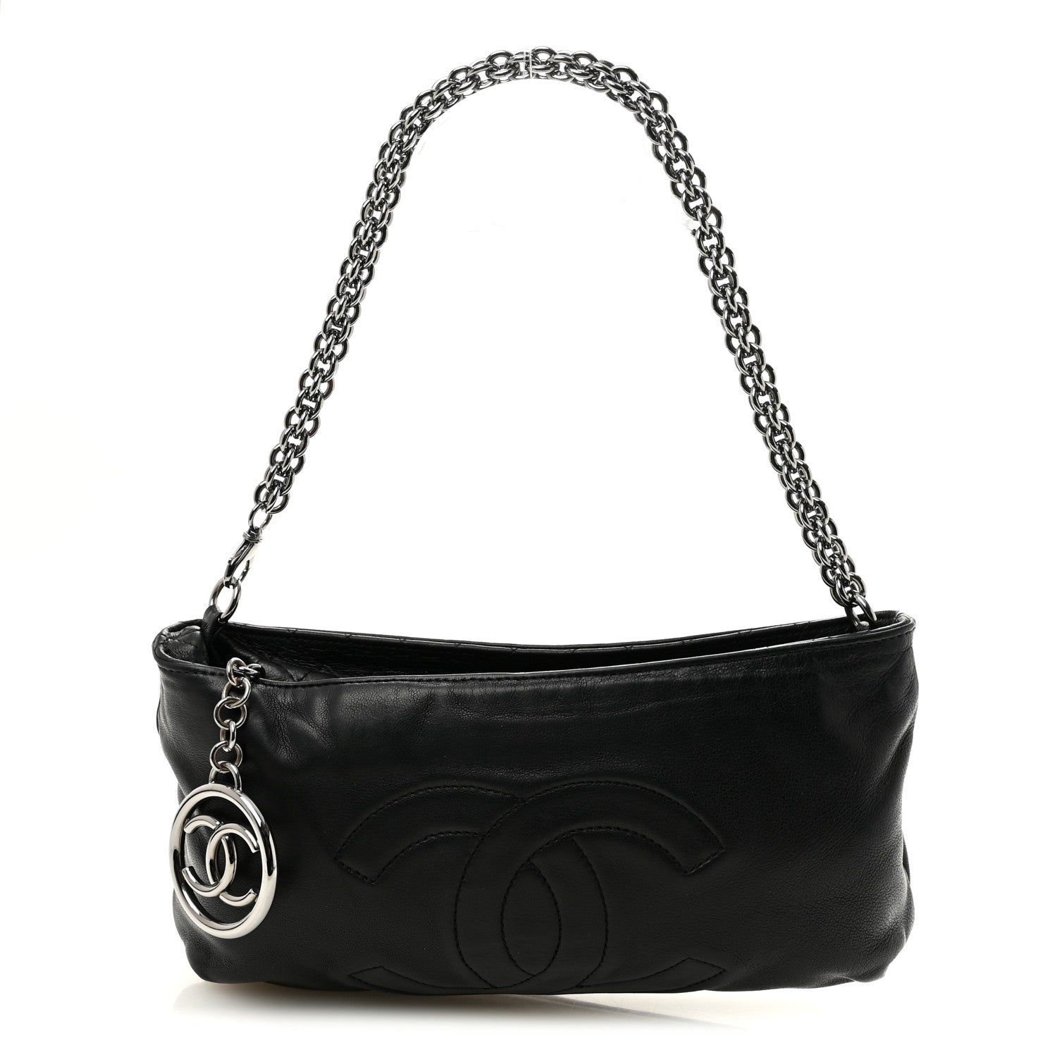 Chanel Lambskin Soft Chain Pochette Black 1 of 10
