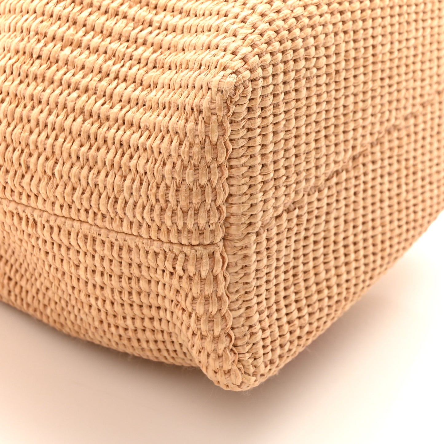 Raffia Bon Bon Bow Bucket Bag Natural Paprika