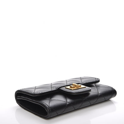Chanel Aged Calfskin Quilted Reissue Flap Card Holder Black 4 of 8