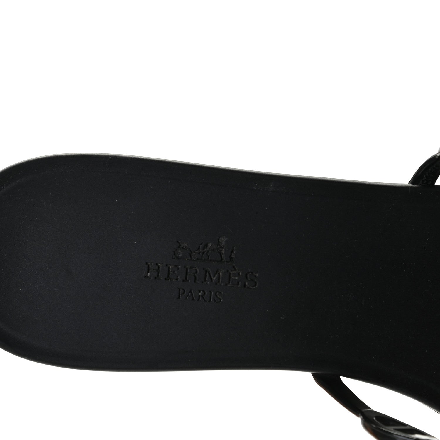 Hermes Rubber Chaine d'Ancre Rivage Sandals 39 Black 7 of 9