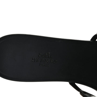 Hermes Rubber Chaine d'Ancre Rivage Sandals 39 Black 7 of 9