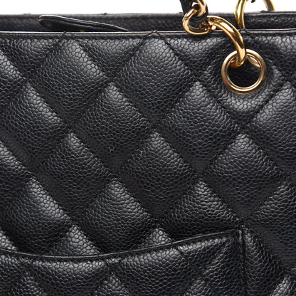 Chanel Caviar Quilted Petit Shopping Tote PST Black 13 of 17