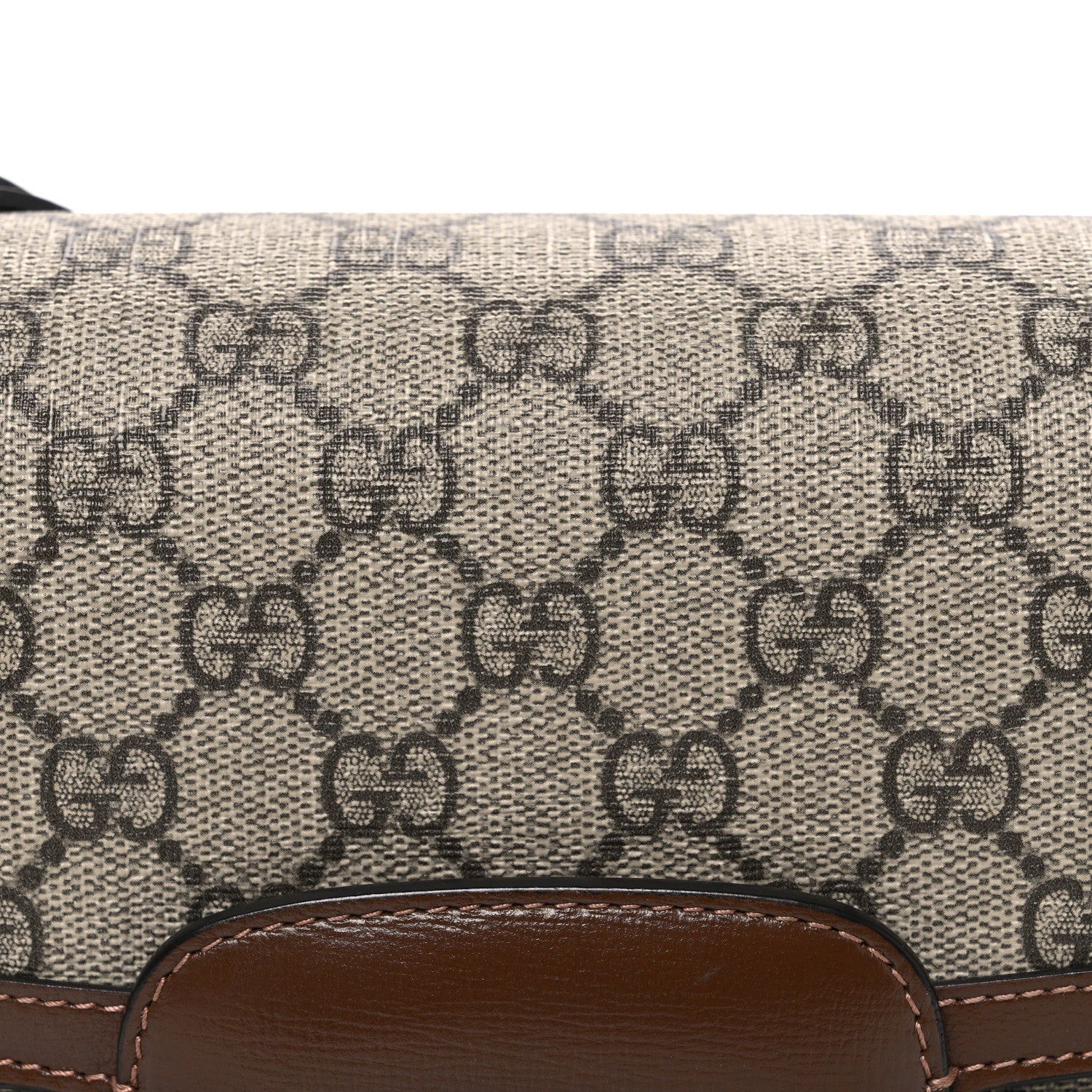Gucci GG Supreme Monogram Horsebit 1955 Shoulder Bag Beige Brown Sugar 8 of 10