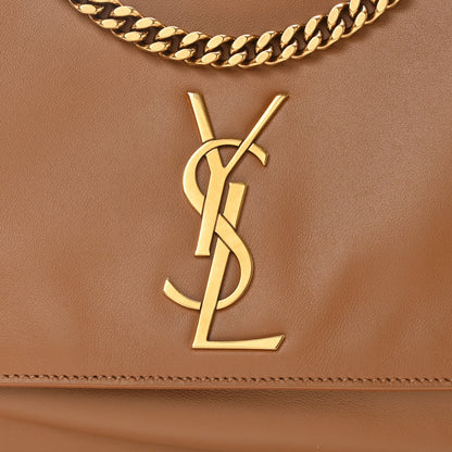 Saint Laurent Smooth Calfskin Suede Medium Reversible Monogram Kate Satchel Light Ochre 14 of 16