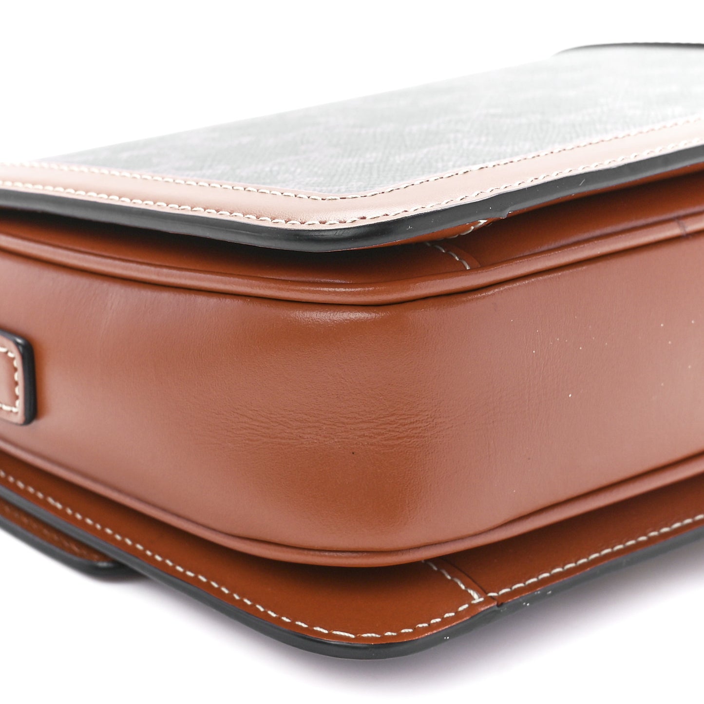 Calfskin Triomphe Canvas Teen Triomphe Bag Tan