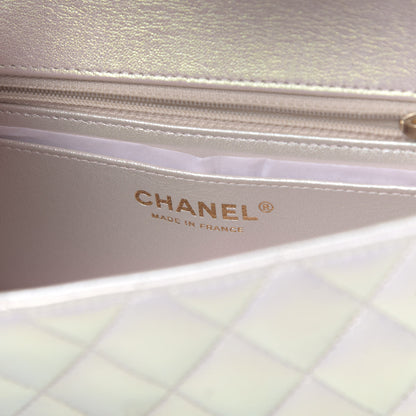 Chanel Iridescent Lambskin Quilted Mini Rectangular Flap Ivory 6 of 11