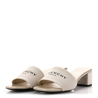 Givenchy Cotton 4G Logo Mule Sandals 40 Beige 4 of 10