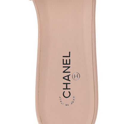 Chanel Mesh Lambskin CC Bow Mules 37.5 Pink 8 of 9