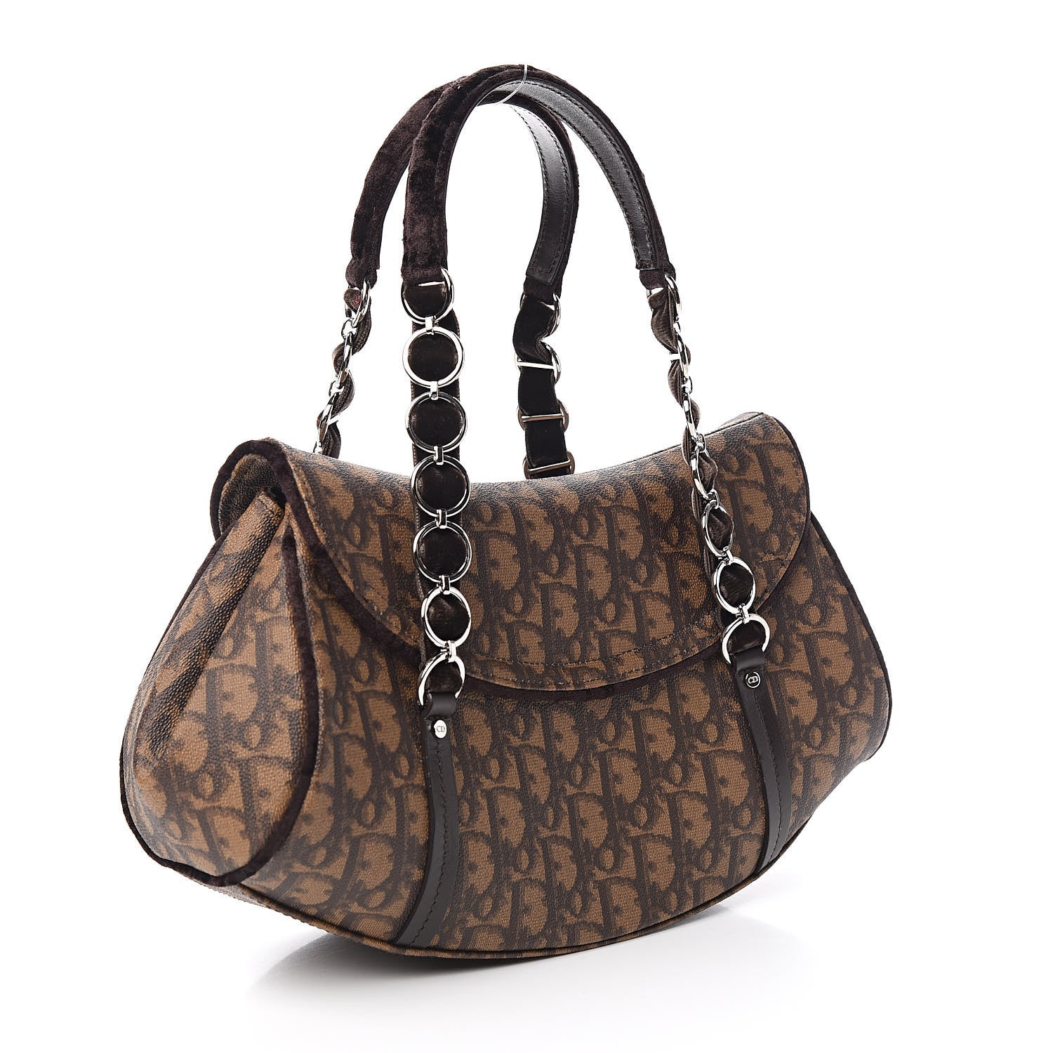 Christian Dior Monogram Romantique Trotter Bag Brown 3 of 10