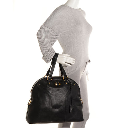 Saint Laurent Calfskin Oversized Muse Black 2 of 9