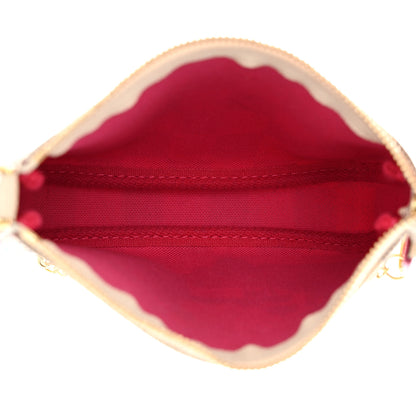 Louis Vuitton Damier Azur 2021 Christmas Animation Hollywood Mini Pochette Accessories Fuchsia 5 of 8