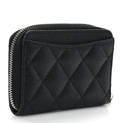 Chanel Caviar Quilted Zip Coin Purse Black 3 of 7