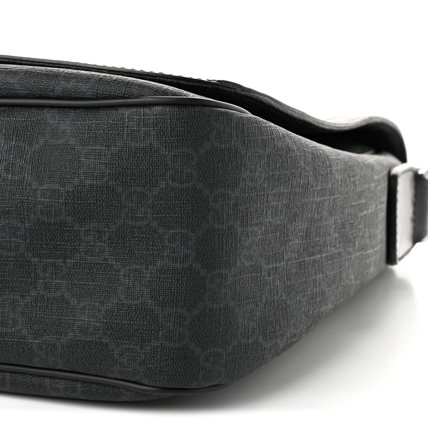 Gucci GG Supreme Monogram Flap Messenger Bag Black Grey 10 of 10