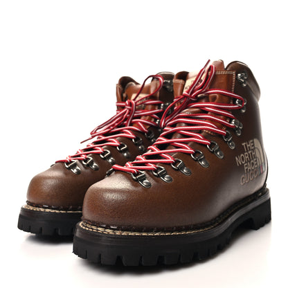 Gucci X THE NORTH FACE Calfskin Womens Hiking Ankle Boots 41 Foggy Tabacco Cuir 3 of 9