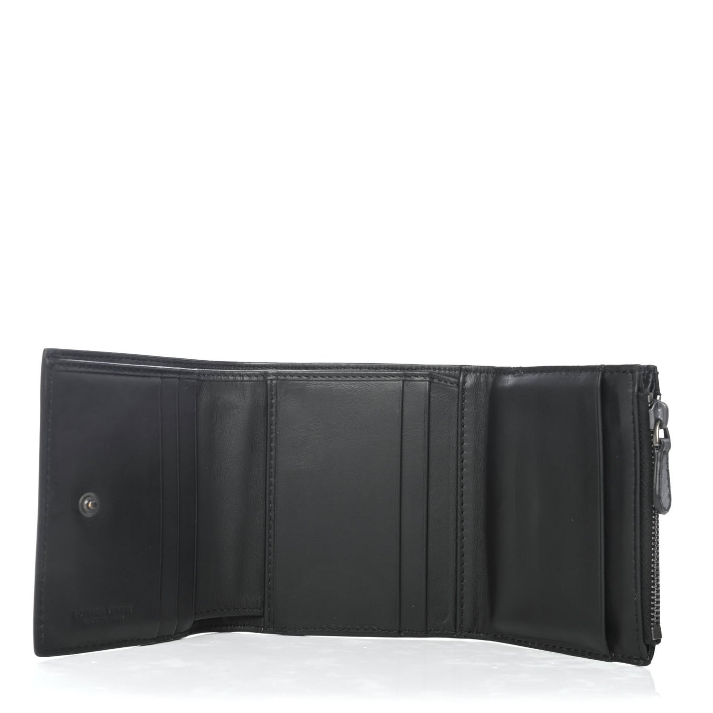 Nappa Intrecciato Bi-Fold Wallet Black