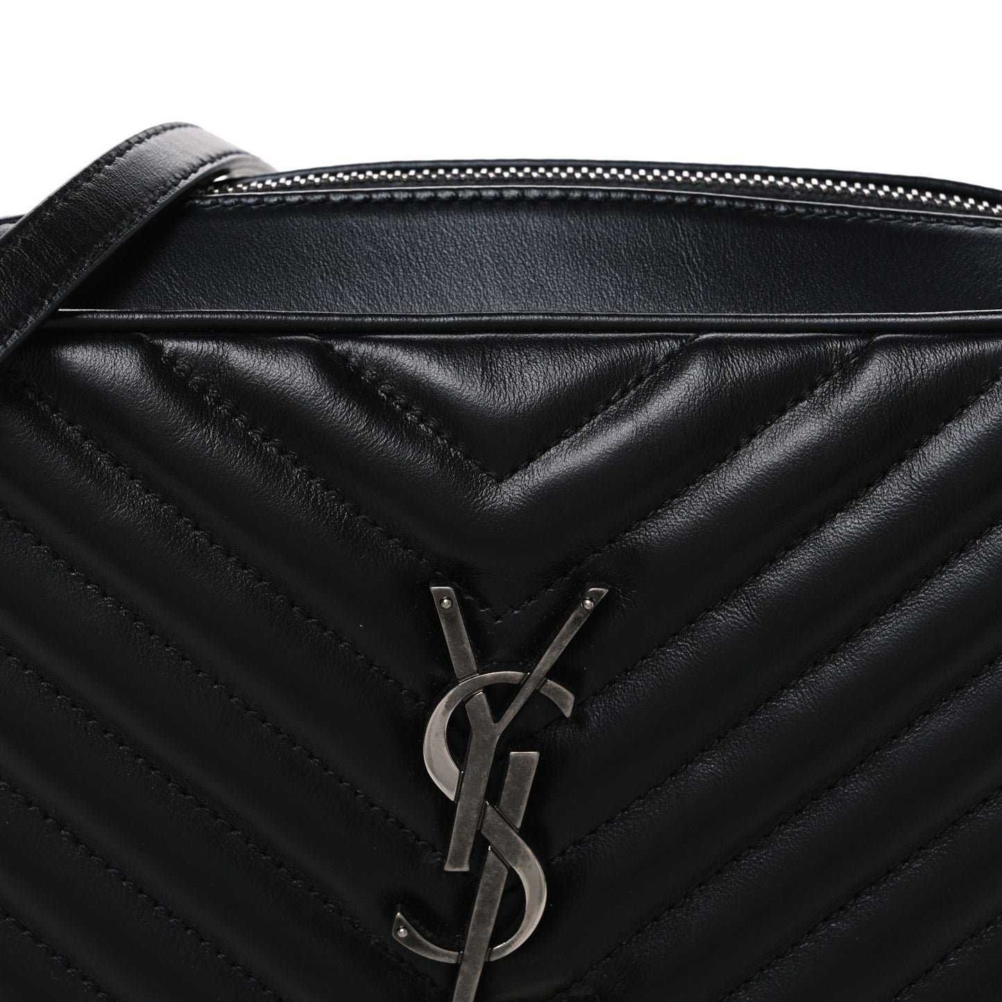 Calfskin Matelasse Monogram Lou Camera Bag Black