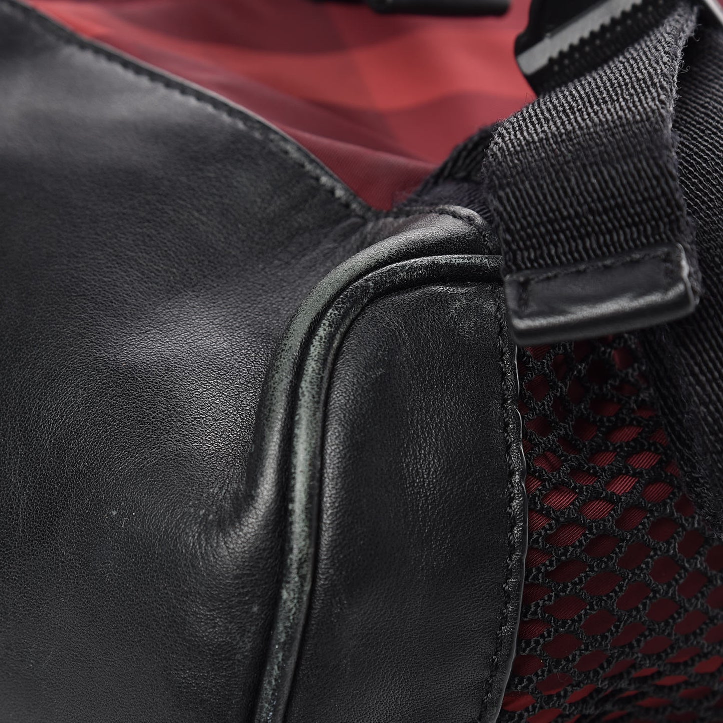 Nylon Supernova Check Backpack Red