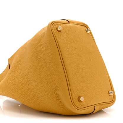 Hermes Taurillon Clemence Picotin Lock 18 PM Jaune Ambre 9 of 10