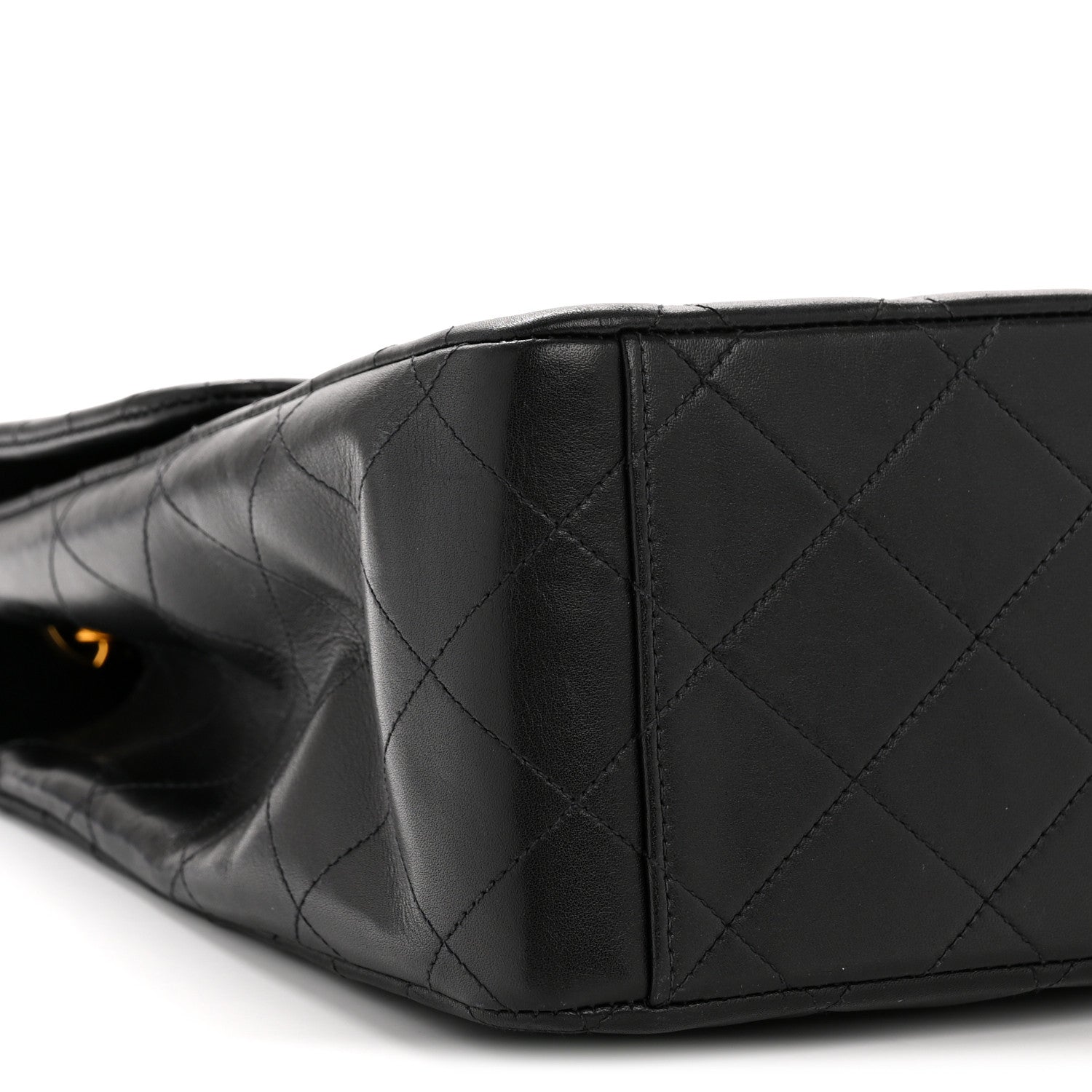 Chanel Lambskin Quilted XL Jumbo Single Flap Black 10 of 14