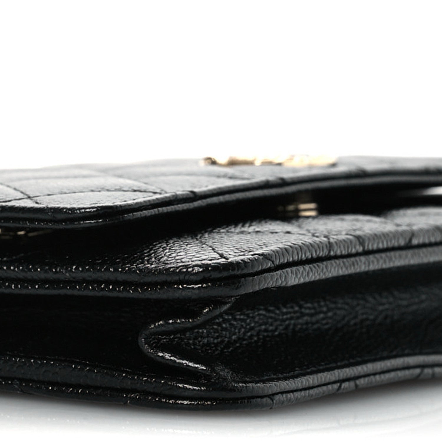 Chanel Caviar Quilted Chain CC Wallet On Chain WOC Black 10 of 11