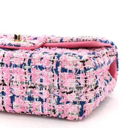 Chanel Tweed Quilted Mini Rectangular Flap Pink Multicolor 10 of 11