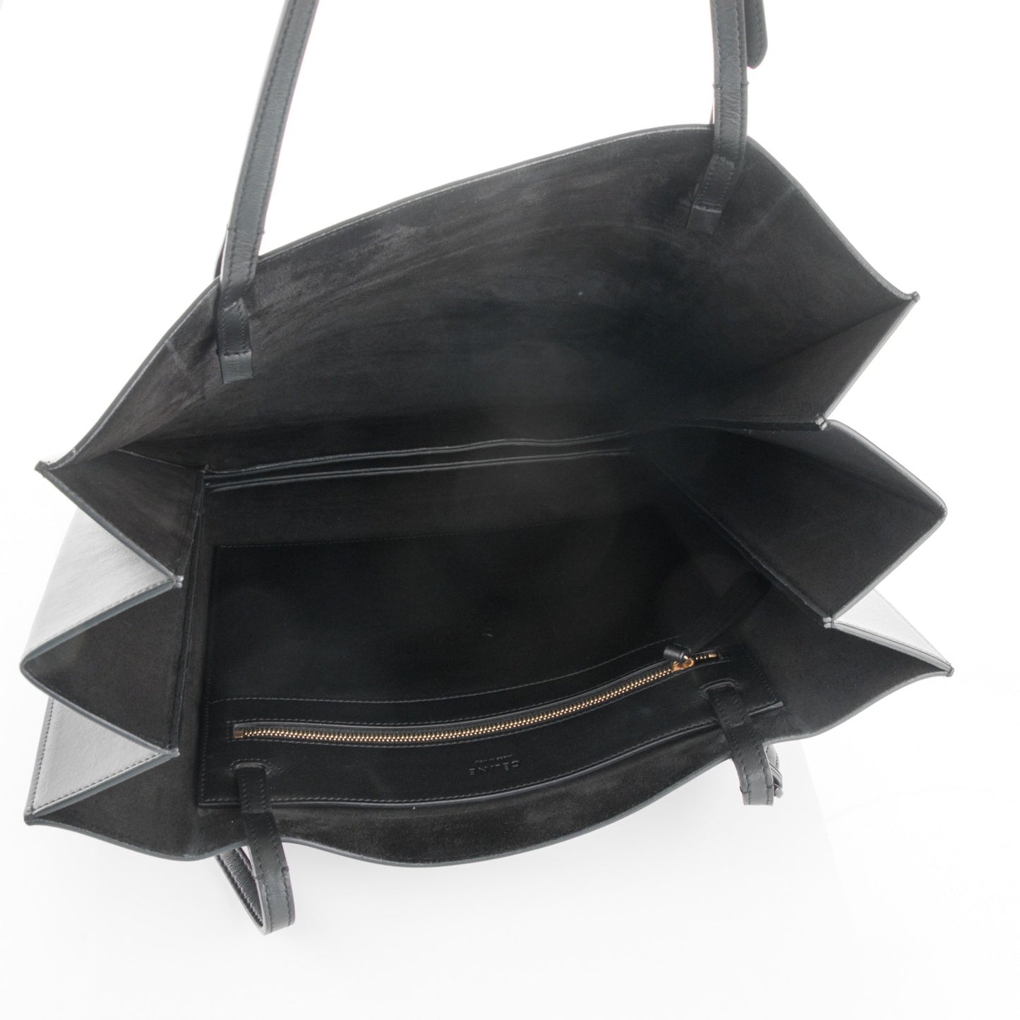 Smooth Calfskin Triple Shopper Tote Black