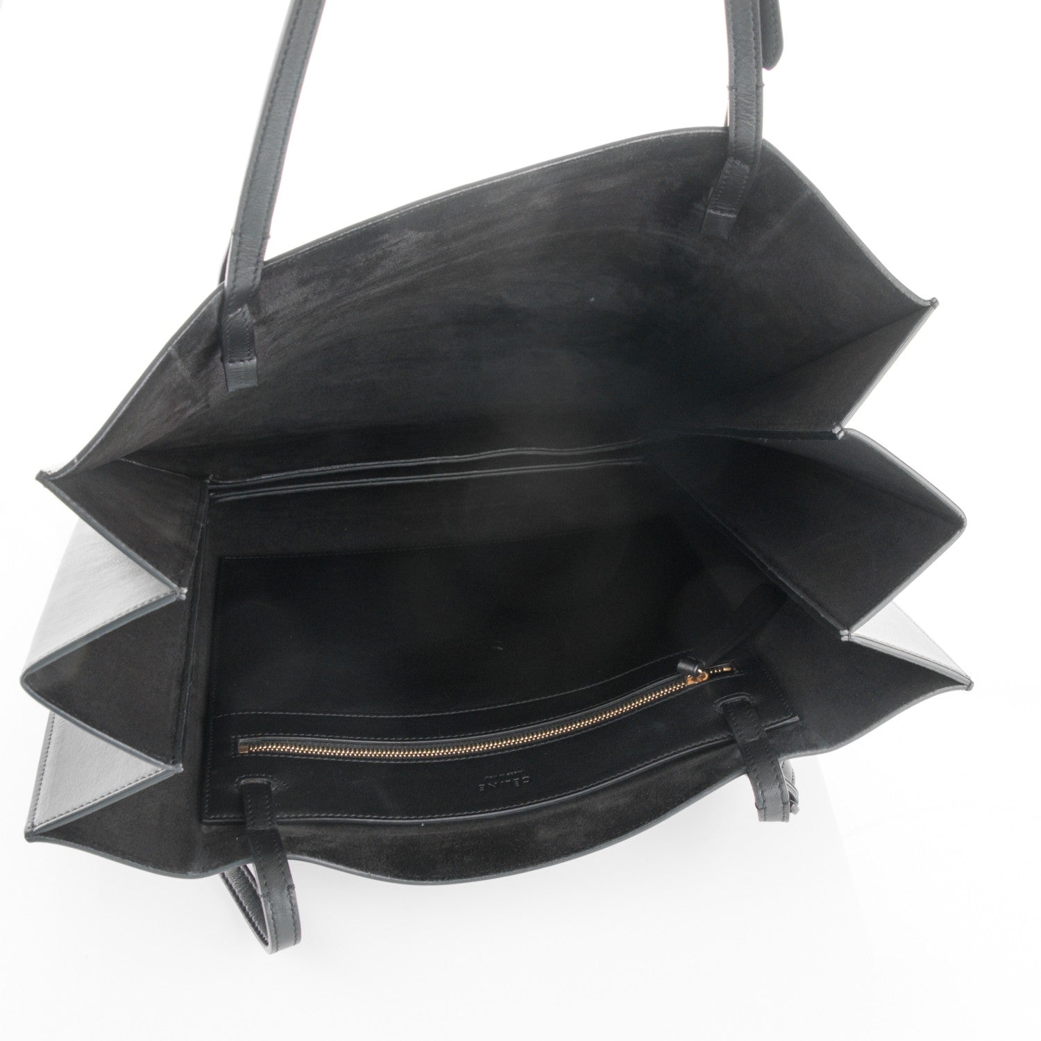 Celine Smooth Calfskin Triple Shopper Tote Black 5 of 8