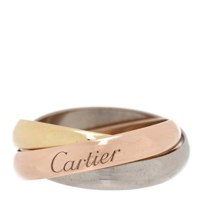 Cartier 18K Pink Yellow White Gold Classic Trinity Ring 1 of 5