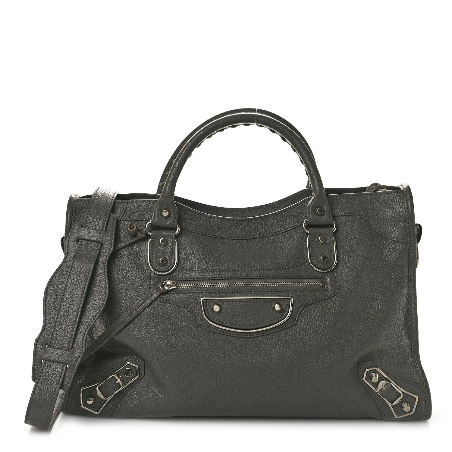 Balenciaga Chevre Silver Metallic Edge Hardware City Gris Acier 1 of 11