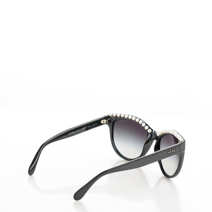 Chanel Freshwater Cultured Pearl Butterfly Sunglasses 6040-H Black 3 of 5