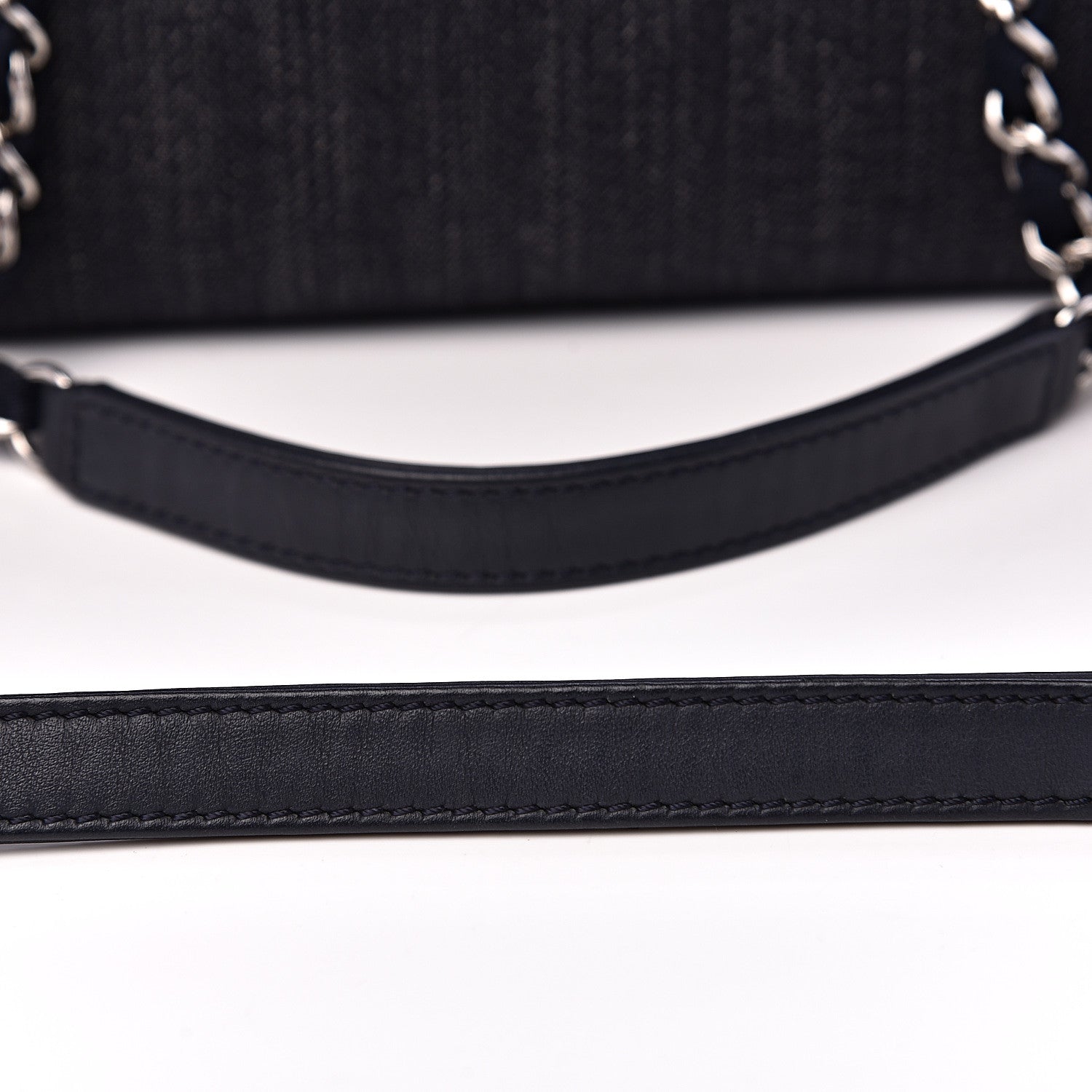 Chanel Denim Deauville Bowling Bag Dark Blue 11 of 12