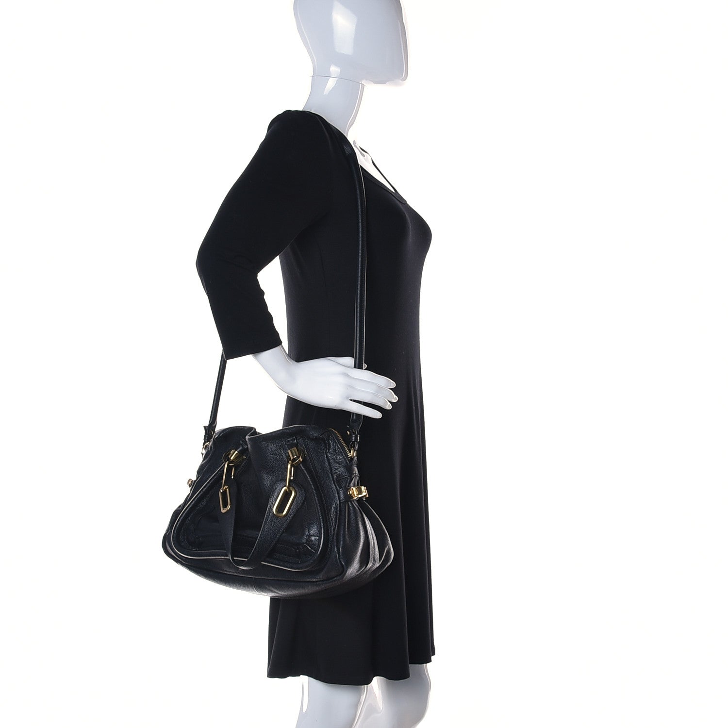 Chloe Calfskin Medium Paraty Black 3 of 16
