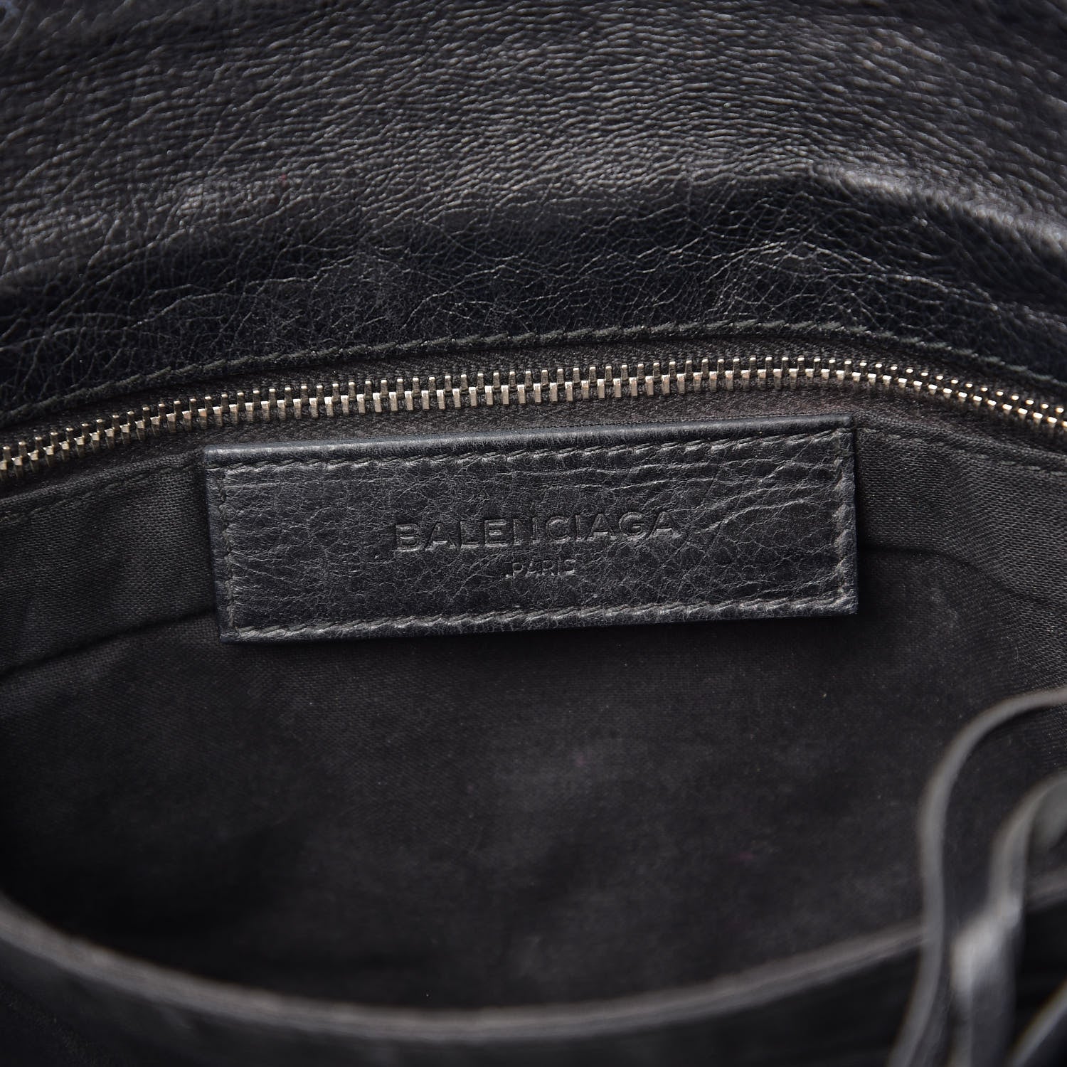 Balenciaga Agneau Giant 12 Silver Hardware Envelope Strap Clutch Black 6 of 8