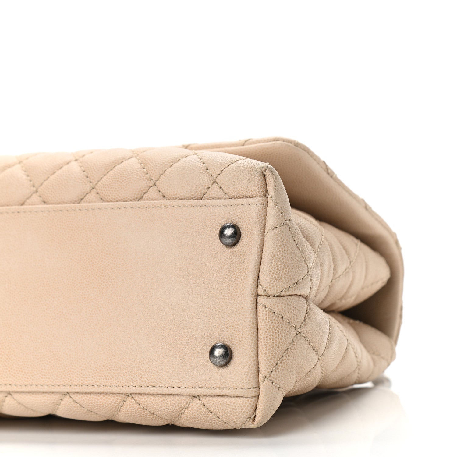 Chanel Caviar Quilted Small Coco Handle Flap Light Beige 10 of 11