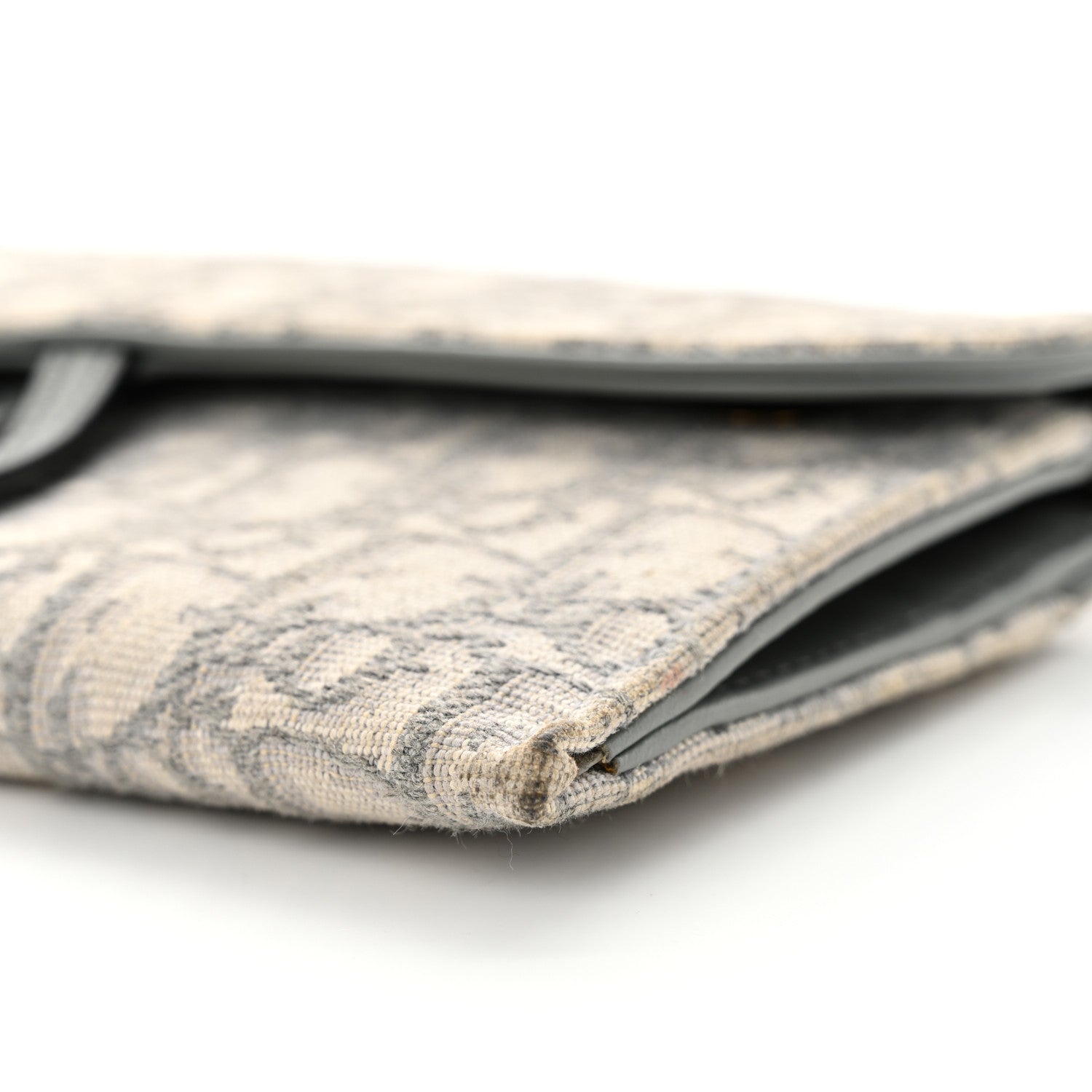 Christian Dior Oblique Saddle Chain Long Wallet Grey 11 of 14